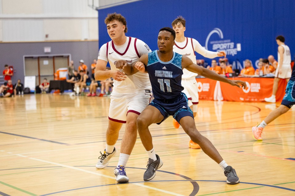 Chimzigam Korie during Team NT male basketball's opening game against Newfoundland and Labrador. Ollie Williams/Team NT