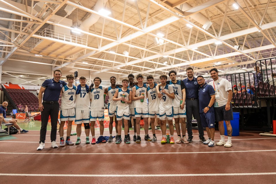 The NWT male basketball team after the game. Ollie Williams/Team NT