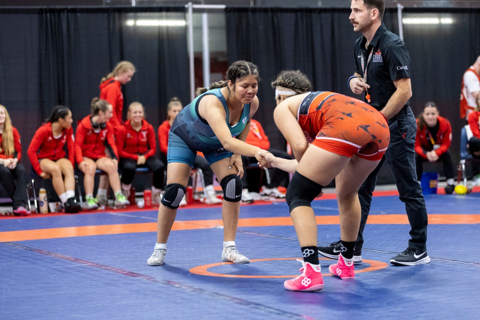 Hannah Bekale prepares for a bout against Ontario. Ollie Williams/Team NT