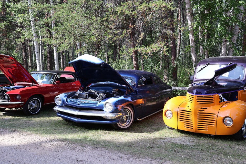 Row of vintage cars