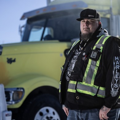 Scott "Scooter" Yuill in a promotional image for season 12 of Ice Road Truckers. Sean F White/Original Productions/The History Channel