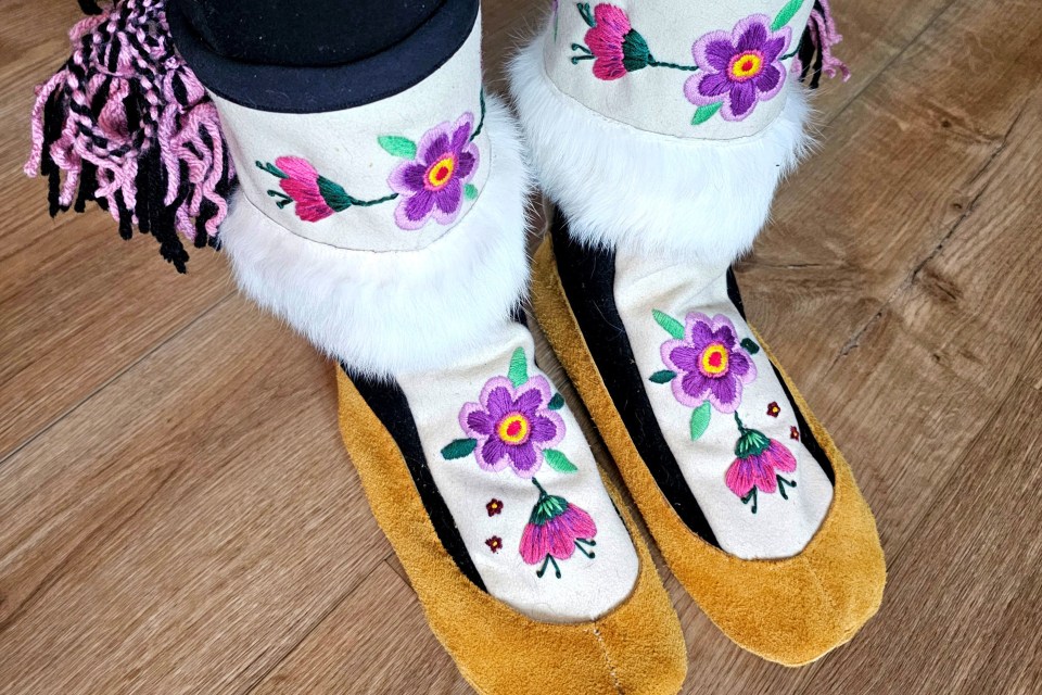 Jijuu shoes sewn by Angela Dalby. Photo: Submitted