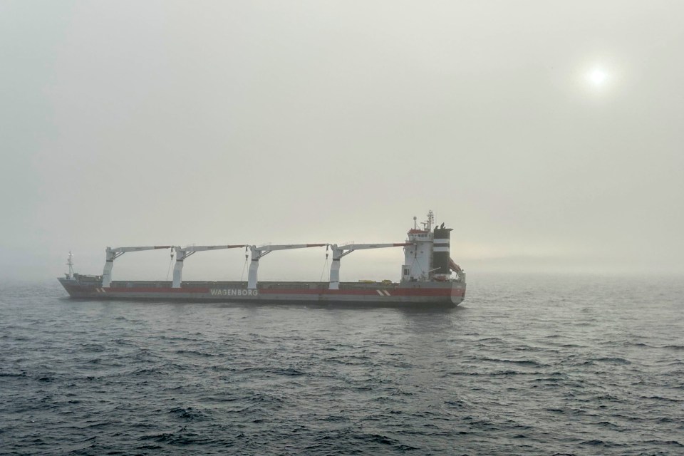 The Thamesborg in the Franklin Strait. Photo: Canadian Coast Guard