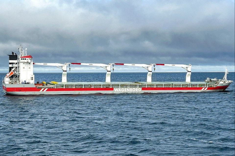 The Thamesborg in the Franklin Strait. Photo: Canadian Coast Guard