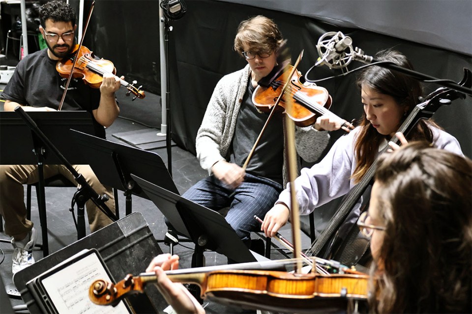 String Quartet performing on stage