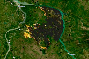 An NWT Fire map showing fire FS014 on September 6, 2025.