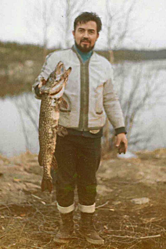 Merlyn Williams with a 27-lb pike on Ryan Lake in 1970. Photo: Submitted