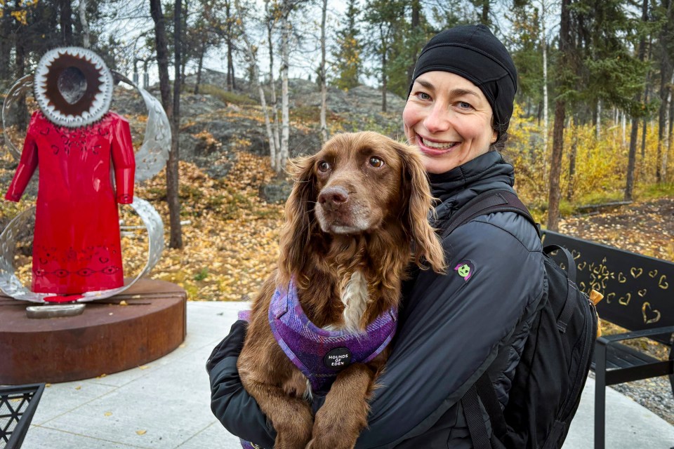 Alicia Adlam with Coco. Jasmine Nasogaluak/Cabin Radio