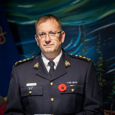 Chief Supt Dyson Smith on October 31, 2025. Ollie Williams/Cabin Radio