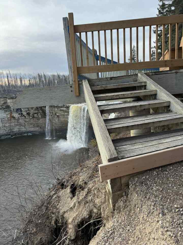 The GNWT says erosion at the platforms is a concern. Photo: Scott Clouthier