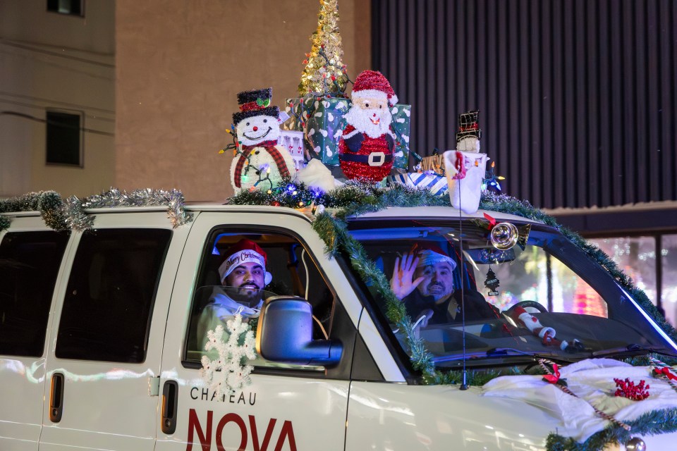 Chateau Nova's parade entry. Ollie Williams/Cabin Radio