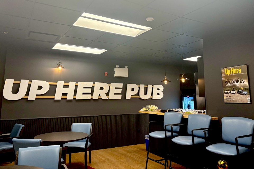 The Up Here Pub at Aven Pavilion. Jasmine Nasogaluak/Cabin Radio