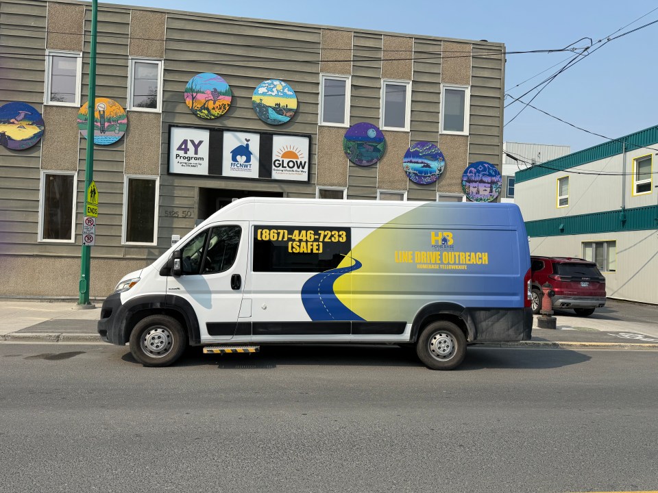 The Line Drive Outreach van in a photo submitted by Home Base Yellowknife.