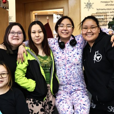 Youth from across the NWT and Nuanvut learned about gender-based violence at a workshop in Yellowknife. Emily Blake/Cabin Radio