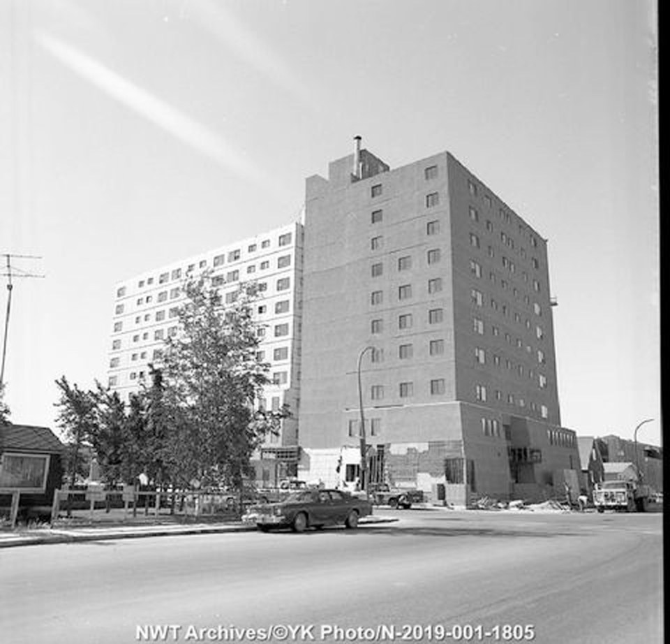 Northern United Place under construction. NWT Archives/YK Photo fonds/N-2019-001: 1805