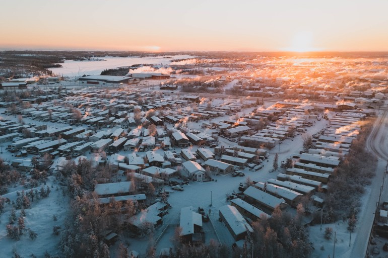 Yellowknife's Northlands neighbourhood in December 2025. Sarah Pruys/Cabin Radio
