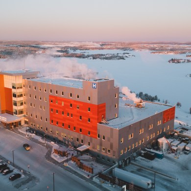Stanton Territorial Hospital in December 2025. Sarah Pruys/Cabin Radio