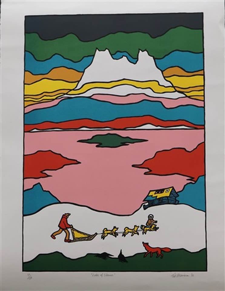 Numbered print "Lake of Silence" by Yukon artist Ted Harrison will be for sale in Fort Smith on Thursday night. Photo: Patti-Kay Hamilton