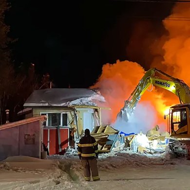 An image of the Edzo fire made public in a GoFundMe fundraiser.