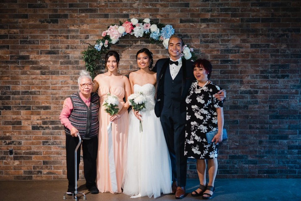 Juanita, left, at her granddaughter's wedding in 2019. Photo submitted by Jovi Yip