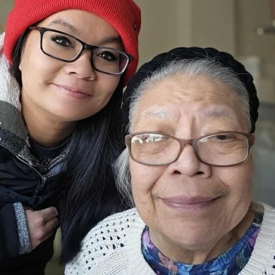Jessy-Anne Jimenez, left, with Juanita Alipao. Photo submitted by Jovi Yip