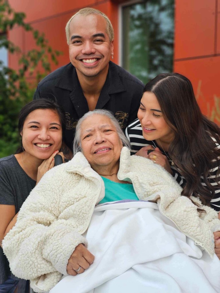 The last photo of Juanita with all of her grandchildren, taken in 2023. From left: Jelian, Michael, Juanita and Jovi. Photo submitted by Jovi Yip