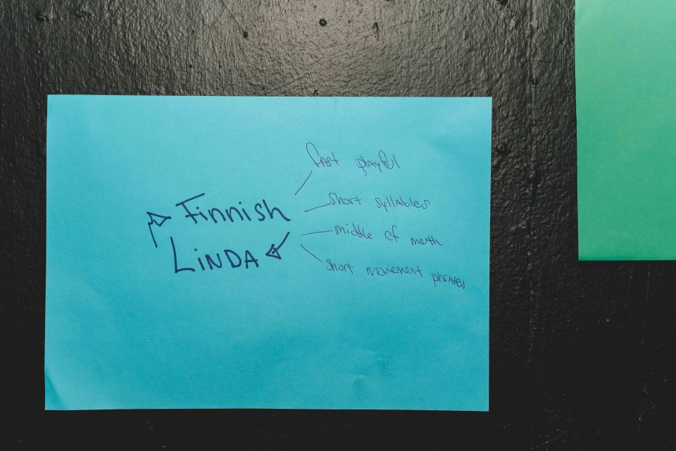 The artists' notes about a Finnish voice clip. Sarah Pruys/Cabin Radio