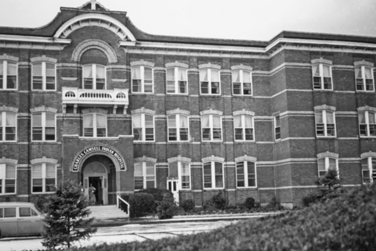 A federal archive photo of Charles Camsell Indian Hospital.