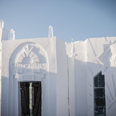 The 2026 Snowcastle awaits opening day. Photo: Snowkings' Winter Festival