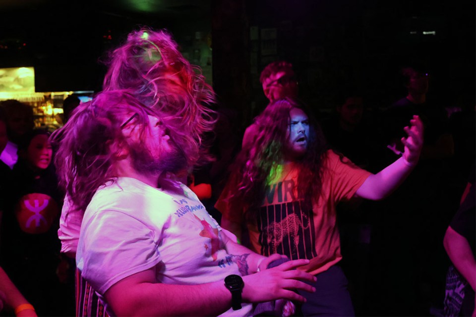 People in a mosh pit