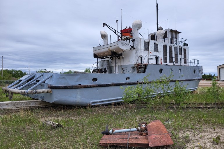 The Radium Franklin in 2025 at the MTS Shipyard in Hay River. Photo: John Vandenberg