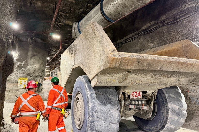Inside the Diavik diamond mine on its final day of operations. AJ Goodwin/Cabin Radio