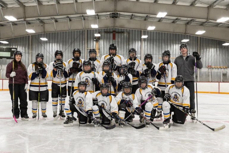 A submitted photo of the Fort Providence minor hockey team.