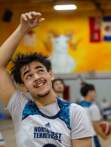 Tyson Hernandez during an Arctic Winter Games 2026 basketball game between Team NT and Northern Alberta. Ollie Williams/Team NT