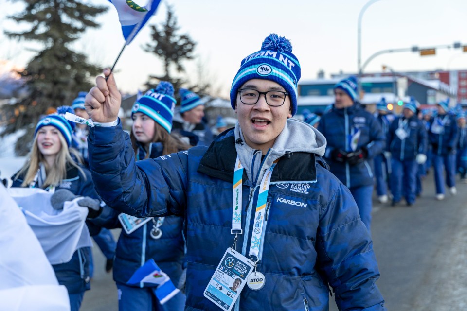 Wrestler Hunter Kitekudlak has come from Ulukhaktok to take part. Ollie Williams/Team NT