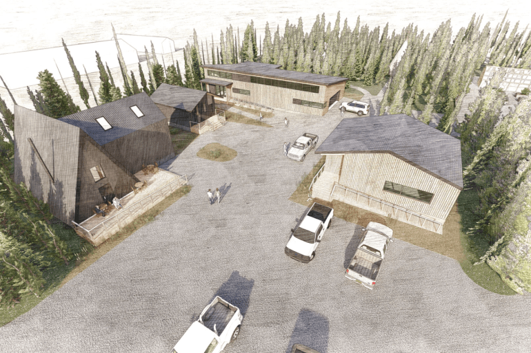 An artist's rendering of the proposed new education centre on Black Spruce Education's website.