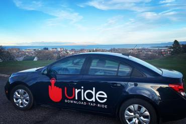 A Uride vehicle is seen in a photo published to the company's Facebook page.