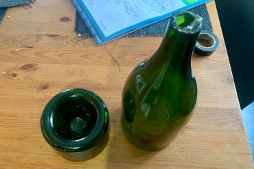 Component parts of a damaged version of the Snowking Cup. Photo submitted by Mike Mitchell