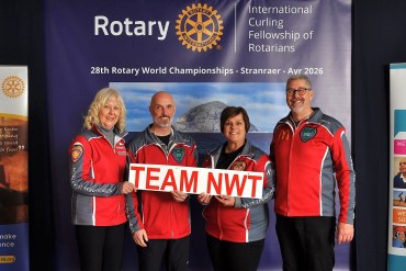 From left: Norma Jarvis, Dan Drake, Marta Moir and Ian Moir in Stranraer. Photo: Submitted