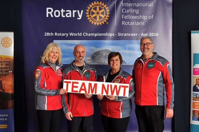 From left: Norma Jarvis, Dan Drake, Marta Moir and Ian Moir in Stranraer. Photo: Submitted