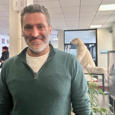 Proportional representation advocate Jeremy Flatt at Yellowknife City Hall. Emily Blake/Cabin Radio