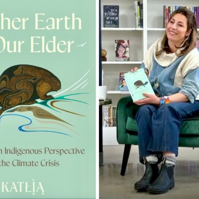 Katłįà Lafferty at the launch for Mother Earth is Our Elder. Photo: Submitted