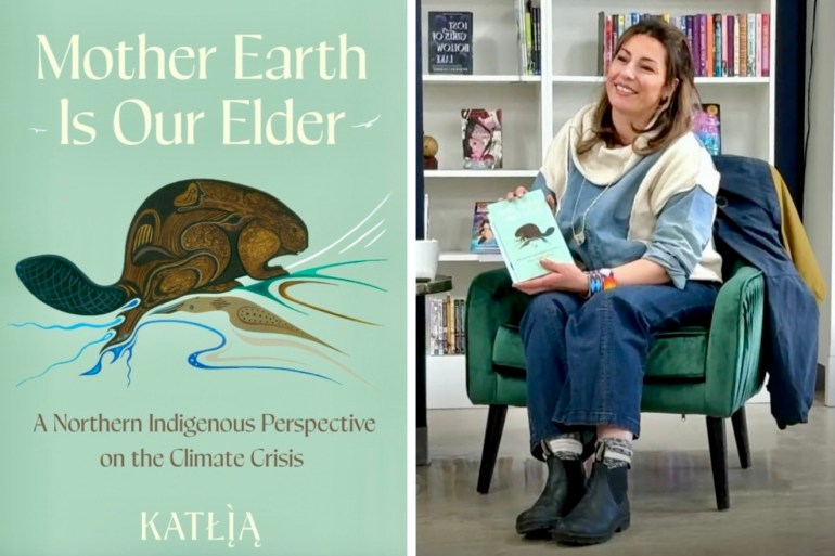 Katłįà Lafferty at the launch for Mother Earth is Our Elder. Photo: Submitted