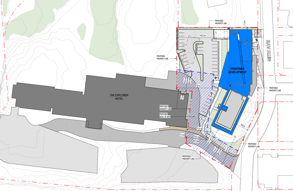 A site map produced by Nunastar as part of its development permit application for the new hotel.