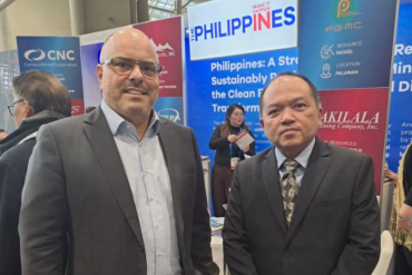 Paul Hébert, left, in a photo published to Instagram by the Philippines' embassy in Canada.