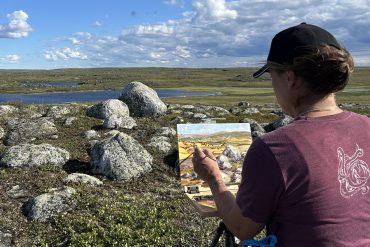 Jen Walden during an artist residency program on the tundra. Photo: Mary Buckland