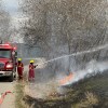 Fort Simpson volunteer firefighters conducting a prescribed burn at Papal Flats on May 13, 2026. Submitted by Tyler Pilling
