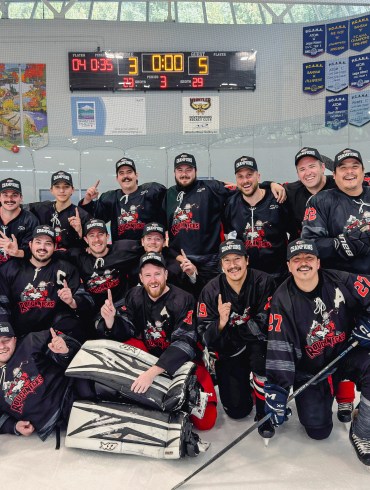 A submitted photo of hockey players from Norman Wells who won the Whistler Cup.