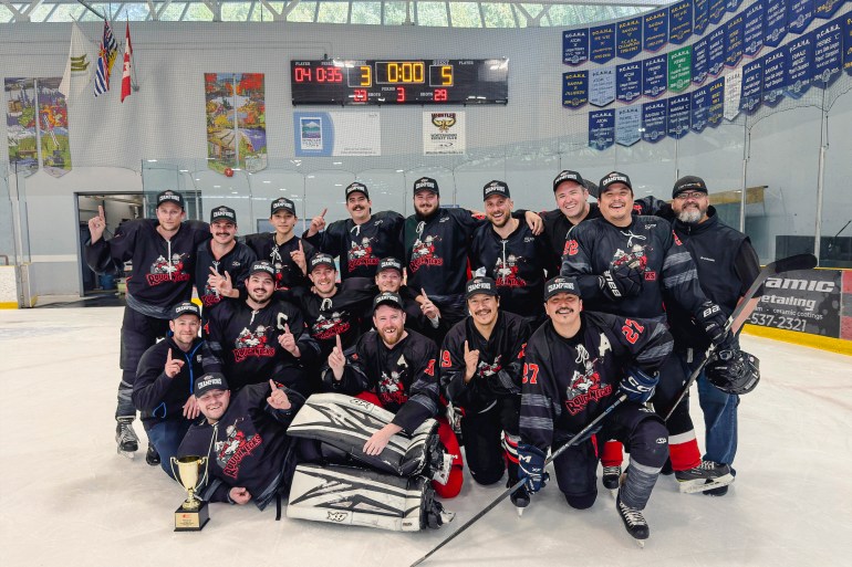 A submitted photo of hockey players from Norman Wells who won the Whistler Cup.