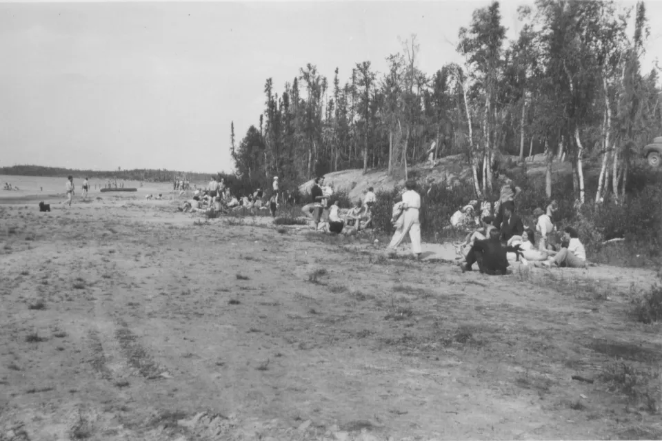 A photo that Brian Heppelle said he had pulled from the NWT Archives showing people at Frame Lake when it was fit for swimming.